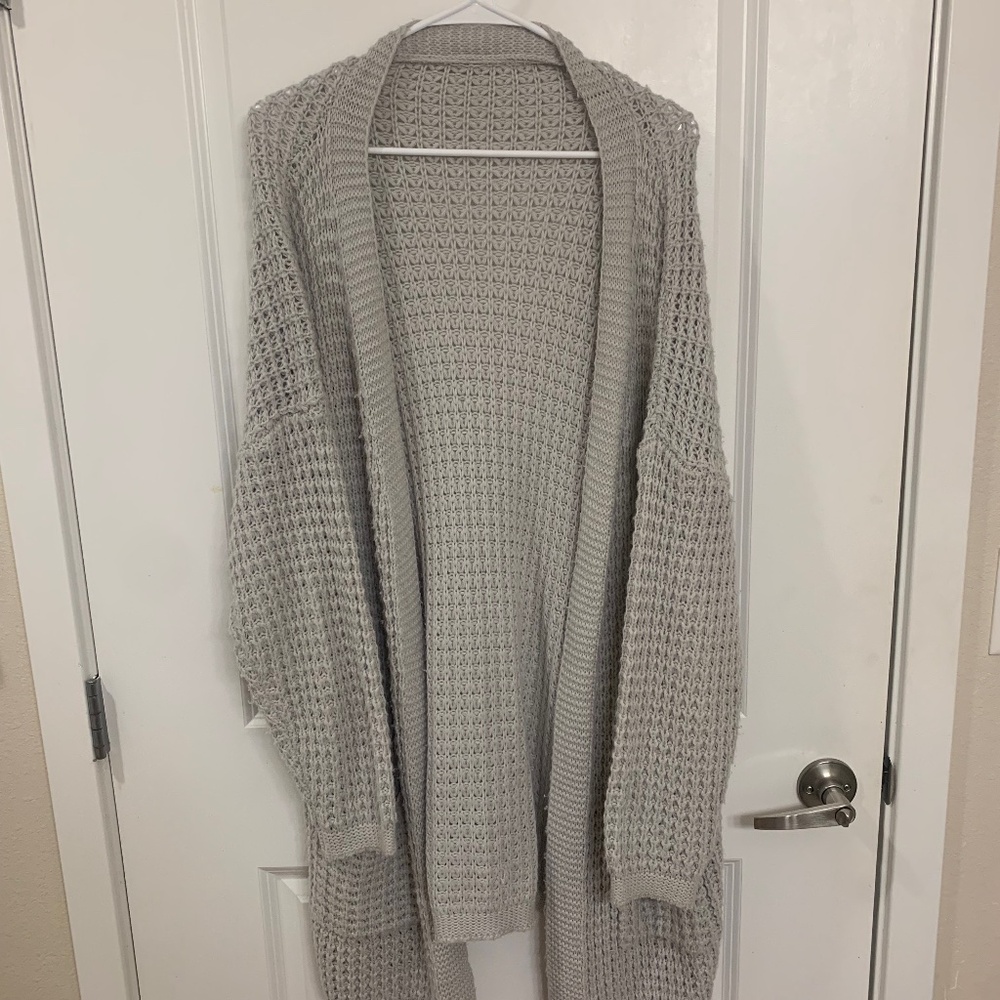 Gray cardigan